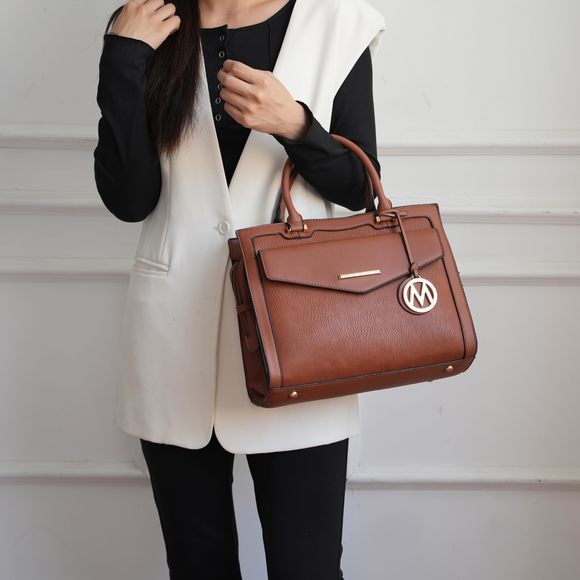 Modern Strap Bags For – Vegan Textured Pocketbook Bag Satchel – Crossbody Stra - Picture 4 of 8